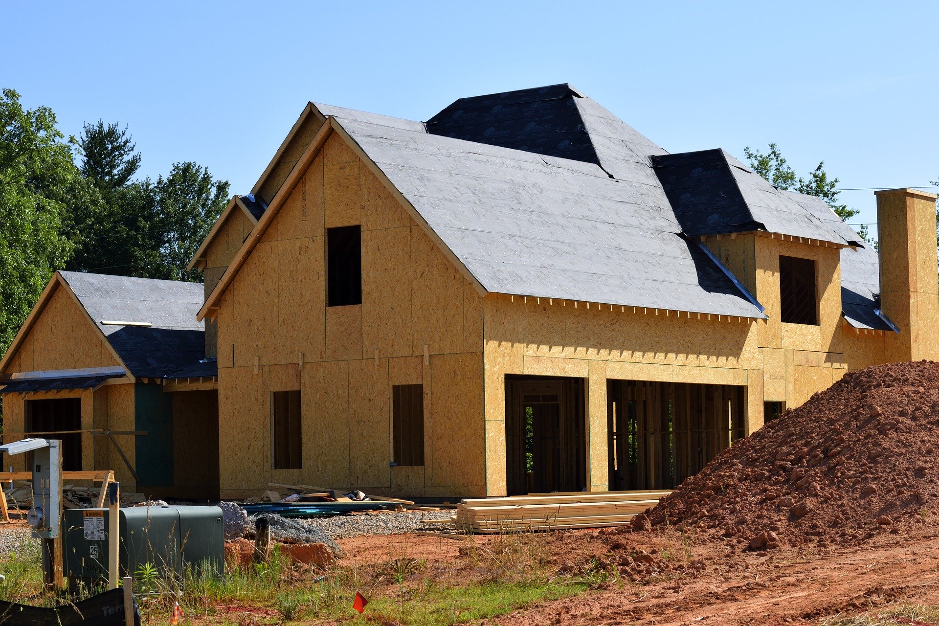 Maison individuelle en cours de construction